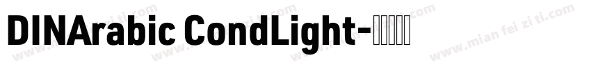 DINArabic CondLight字体转换